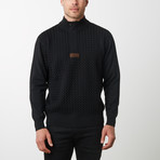Paolo Lercara Cable Sweater// Black (4XL)