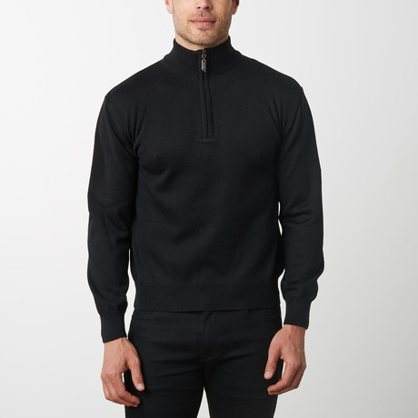 Paolo Lercara Half-Zip Sweater // Black (S)