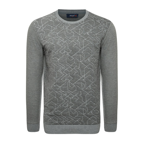 O Tufted Sweatshirt // Gray (S)