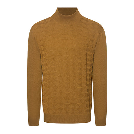 Yarim Balikci Triko Sweater // Mustard (S)