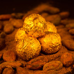 24 Karat Gold-Covered Chocolate Truffles // Set of 8