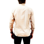 Pask Shirt // Beige + Red (XS)