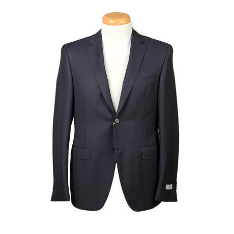 Men's Patterned Suit // Navy Blue (Euro: 44)