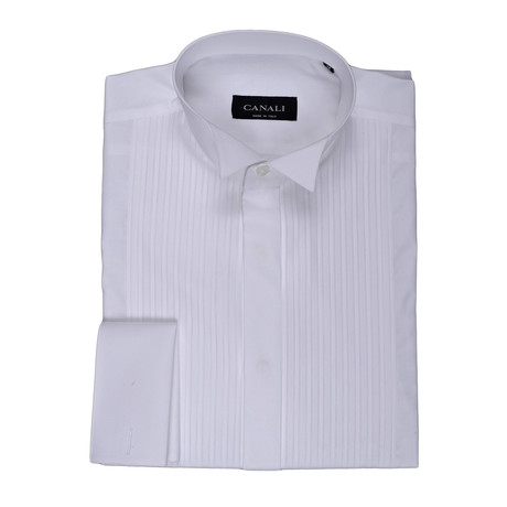 French Cuff Tuxedo Collar Shirt // White (Euro: 38)