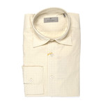 Patterned Slim Fit Shirt // Yellow (S)