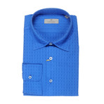 Patterned Slim Fit Shirt // Blue (XL)