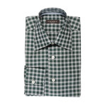 Plaid Modern Fit Shirt // Green + Gray (XS)