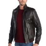 Benton Leather Jacket // Brown (S)