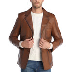 Kyle Leather Jacket // Chestnut (XL)