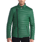 Mason Leather Jacket // Green (2XL)