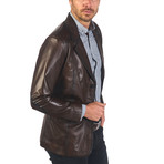 Shon Leather Jacket // Brown (3XL)