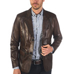 Shon Leather Jacket // Brown (XS)