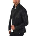 Fulton Leather Jacket // Black (3XL)