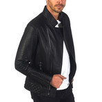 Fulton Leather Jacket // Black (3XL)
