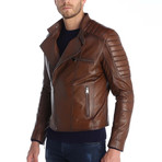 Bertram Leather Jacket // Brown (L)