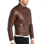 Bertram Leather Jacket // Brown (S)