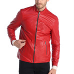 Lincoln Leather Jacket // Red (3XL)
