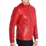 Lincoln Leather Jacket // Red (S)