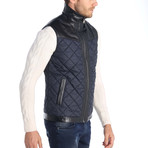 Eldridge Leather Vest // Navy (S)