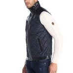Eldridge Leather Vest // Navy (S)