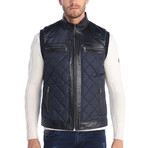 Art Leather Jacket // Navy (S)