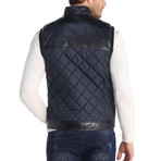 Art Leather Jacket // Navy (S)