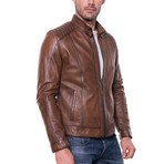 Mikel Leather Jacket // Cognac (XL)