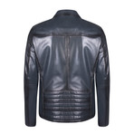 Peter Leather Jacket // Navy (XS)