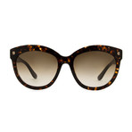 Ferragamo // Women's Cat Eye Sunglasses // Tortoise + Brown Gradient