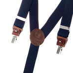 Wide Clip-On + Leather Details // Navy