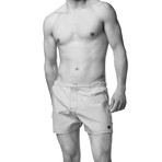 Bennett Tailored Boxer Shorts // Dirty Grey Stripe (S)