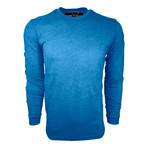 Healther Suede Long Sleeve Crew Neck // Royal Blue (S)