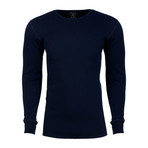 Long Sleeve Thermal Crew Neck // Navy (M)