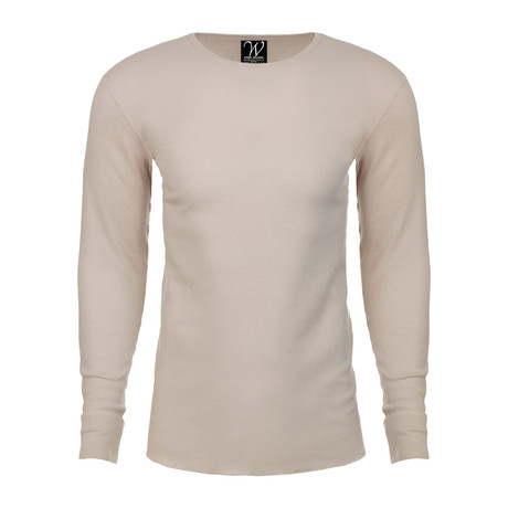 Long Sleeve Thermal Crew Neck // Sand (M)