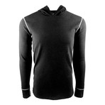 Long Sleeve Thermal Hoodie // Black (XL)