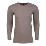 Long Sleeve Thermal Crew Neck // Stone (M)