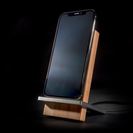 Silver + Maple Charging Stand