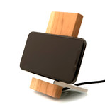 Silver + Maple Charging Stand