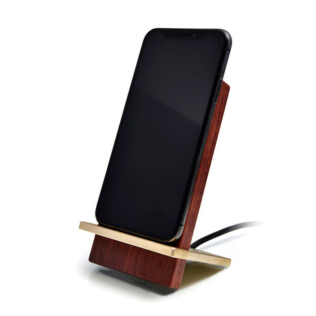 Brass + Rosewood Charging Stand