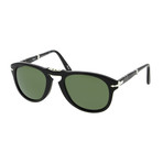 Persol 714 Iconic Folding Sunglasses // Black Polarized (52mm)