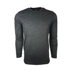 Healther Suede Long Sleeve Crew Neck // Heavy Metal (L)
