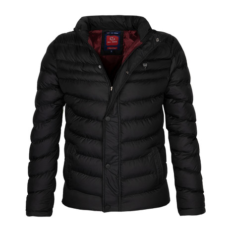 Puff Zipper Winter Coat // Black (M)