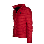 Puff Zipper Winter Coat // Red (M)
