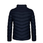 Puff Zipper Winter Coat // Navy (XL)