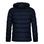 Puff Zipper Winter Coat with Hood // Navy (M)