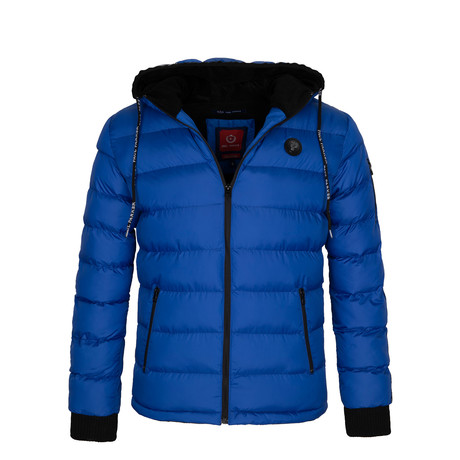 Puff Zipper Winter Coat with Hood // Saxe (S)