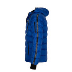 Puff Zipper Winter Coat with Hood // Saxe (3XL)