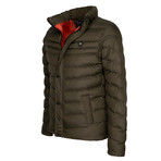Puff Zipper Winter Coat // Khaki (L)