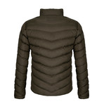 Puff Zipper Winter Coat // Khaki (L)