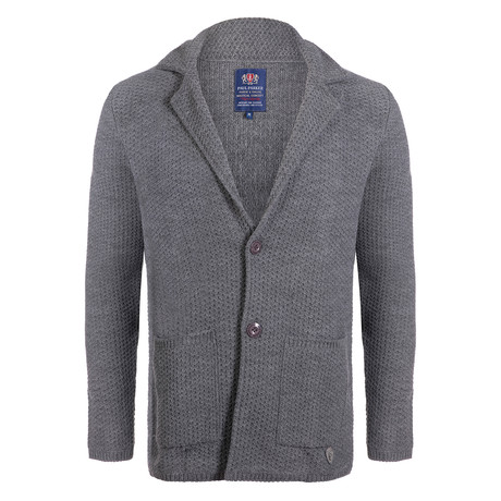 Button Up Jersey Cardigan // Gray Melange (S)